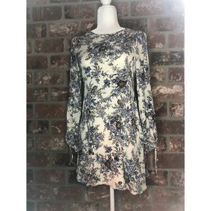 AEO Floral Slit Shoulder Shift Dress